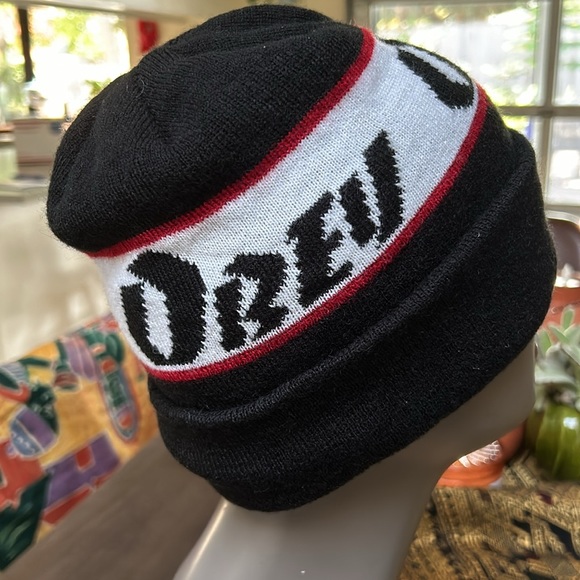Obey Cuffed Black White and Red Beanie - Picture 5 of 9